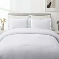 thumbnail image 3 of Bedding Comforter Set Queen Size - 3 Piece Farmhouse Bedding Comforter Set Ruffle Comforter with 2 Pillow Shams, Boho Chic Style Fluffy Bedding for Bedroom Home Dorm (White Queen), 3 of 7