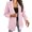 Pink, variant on Vedolay Womens Coat Women's Casual Office Long Sleeve Open Front with Button Suit Jacket,White 4XL