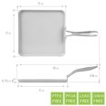 thumbnail image 4 of TECHEF - CeraTerra Ceramic Nonstick Square Griddle Pan, Oven & Dishwasher Safe, Made in Korea, 4 of 5