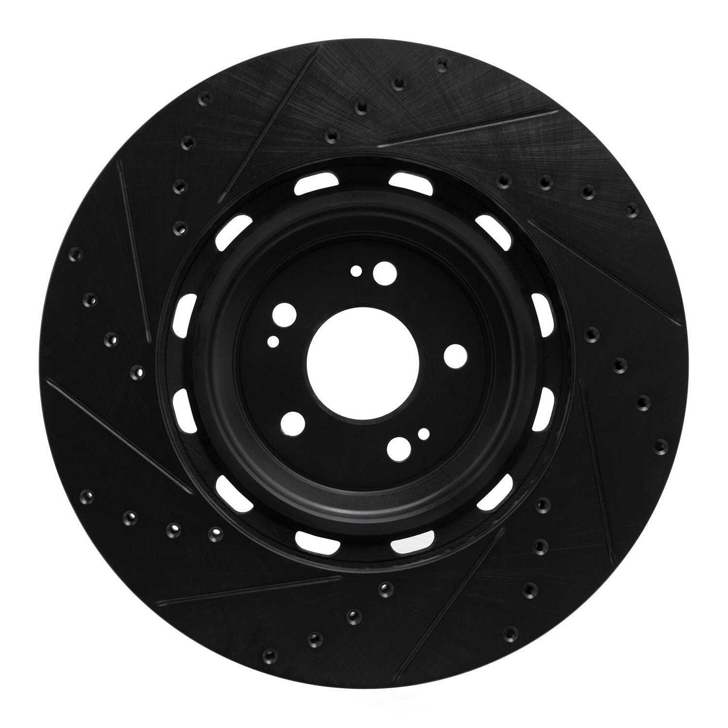 Dynamic Friction Company 633-10003R DFC Brake Rotor - Drilled And Slotted - Black