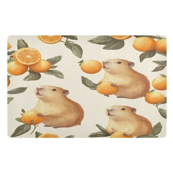 BZSMCE Floor Mats 32x20in Orange Mice Creativity Doormats