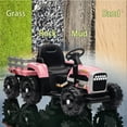 thumbnail image 3 of Xuanlur 24V Ride on Tractor with Remote Control, 24V Ride on Toy for Big Kids 3+, Kids Electric Vehicles Power Car Wheels with 400W Motor, USB, LED light, Bluetooth, 3 Speed Adjustable (Pink), 3 of 6