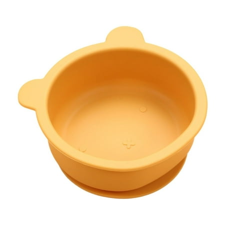

Silica Bowl Food Grade Cartoons Bear Shape Cutlery Bottom with Suction Cups Stable Not Easy To Spread
