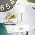 thumbnail image 3 of CosmoLiving by Cosmopolitan 20" Paper Clip White Accent Lamp with White Linen Shade, 3 of 11