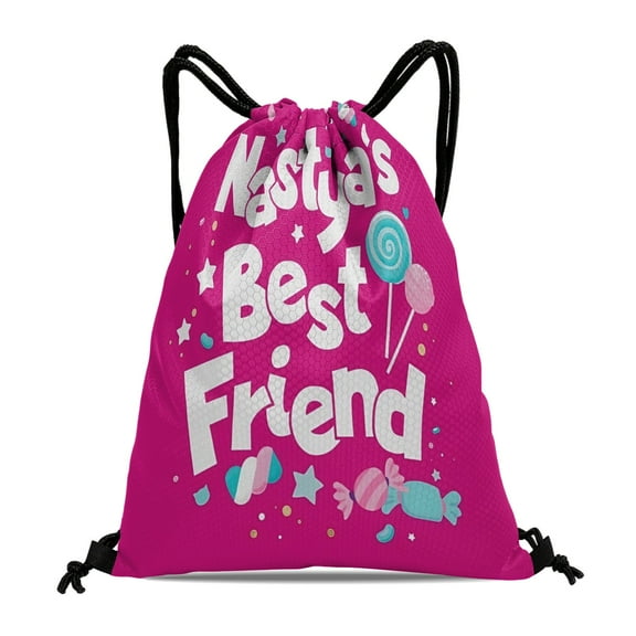 Drawstring Backpack for Like Nastya Like Nastya Drawstring Pocket Adults Women Men Party Favor Bags Sports for Swimming Gym Travel Hiking Camping Tote Bag 11.8 × 15.7 in