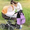 thumbnail image 6 of Daiia Lilac Glittering Large Capacity Baby Bag Waterproof Stylish Diaper Bag Mummy Backpack Adjustable Straps Diaper BagBaby Essentials Bag, 6 of 6