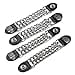 thumbnail image 3 of Diamond Plate 4-Piece Vest Extender Set - Faux Leather Ends, Nickel Button with Skull Medallions - 6.5 Inch Extensions, 3 of 4