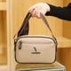 thumbnail image 4 of Bolsos Cruzados Bolso bandolera de piel auténtica con correa ancha para mujer, bolso de hombro para el trabajo (caqui), 4 of 8