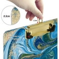 thumbnail image 4 of FMSHPON Blue Green Marble Clipboard Hardboard Wood Nursing Clip Board and Pull for Standard A4 Letter 13x9 inches, 4 of 8