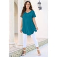 thumbnail image 5 of Roaman's Women's Plus Size Ultra Drape V-Neck Swing Tunic Top, 5 of 6