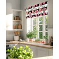 thumbnail image 3 of Pink Peony Valances for Windows Flowers Black And White Stripes Valance Rod Pocket Light Filtering Short Window Treatments Curtains for Kitchen Bathroom Living Room Bedroom, 1 Panel, 42 x 12 Inch, 3 of 7