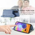 thumbnail image 2 of Phone Case for Samsung Galaxy A31 Wallet Cover with Tempered Glass Screen Protector and Zipper Credit Card Holder Stand Leather Cell Accessories Glaxay A 31 4G Gaxaly 31A A315G Women Men Blue, 2 of 12
