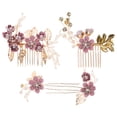 thumbnail image 1 of unbranded 4Ud Conjunto De Peinetas Para Novias En Color Púrpura Con Delicados Para Fiesta Y, 1 of 8