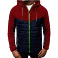 thumbnail image 1 of Chaqueta casual de suéter de chaqueta de empalme a juego de color de moda de otoño para hombre Pompotops oipoqjl10131, 1 of 3