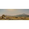 thumbnail image 2 of Chapman, John Gadsby 24x12 Black Ornate Wood Framed with Double Matting Museum Art Print Titled - Harvest on the Roman Campagna, 2 of 4