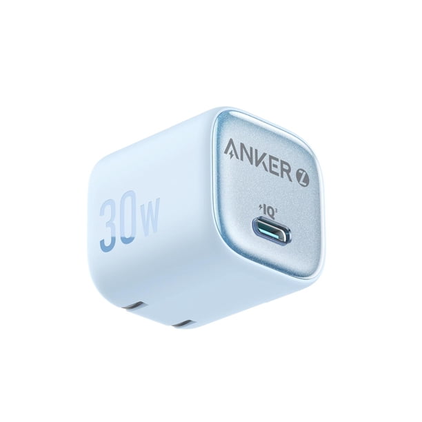 Anker 30W Cargador Rápido, Control de Temperatura Avanzado, Diseño Compacto 25% Más Pequeño, Compati
