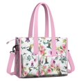 thumbnail image 2 of Teacher Tote Bag,Pioneer Flower Floral Print Pattern Teacher Utility Tote Bag,Large Work Tote Bags for Women with Multiple Pockets,Top Zipper Closure,13.8x10.6x6.7 Inch, 2 of 5