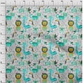 thumbnail image 4 of oneOone Polyester Spandex Mustard Yellow Fabric Cute Animal Sewing Craft Projects Fabric Prints By Yard 56 Inch Wide, 4 of 6