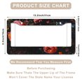 thumbnail image 3 of 1 Pcs Dark Background Floral License Plate Frame,License Plate Cover for Car Decorative Parts,Aluminum License Plate Bracket Holder Rust-Proof for US Standard Car, 3 of 8