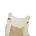 thumbnail image 4 of SAYOO Women Suspender Pants, Plain Color Plus-Size Button Shoulder Straps Short Overalls, Ladies Loose Short Pants One-Piece, 4 of 9