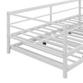 thumbnail image 5 of Bellemave Twin Daybed with Pop Up Trundle, Metal Sofa Beds with LED Lights, Twin to King Bed Frame for Living Room, Bedroom and Guest Room,White, 5 of 8