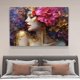 thumbnail image 4 of Póster de lienzo con pintura de cara de niña con flores rosas, decoración de dormitorio, paisaje deportivo, decoración de oficina, regalo, estilo marco, 20 x 30 cm, 4 of 8