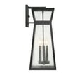 thumbnail image 5 of Matte Black Three Light Outdoor Wall Lantern from the Millford Collection, 5 of 5