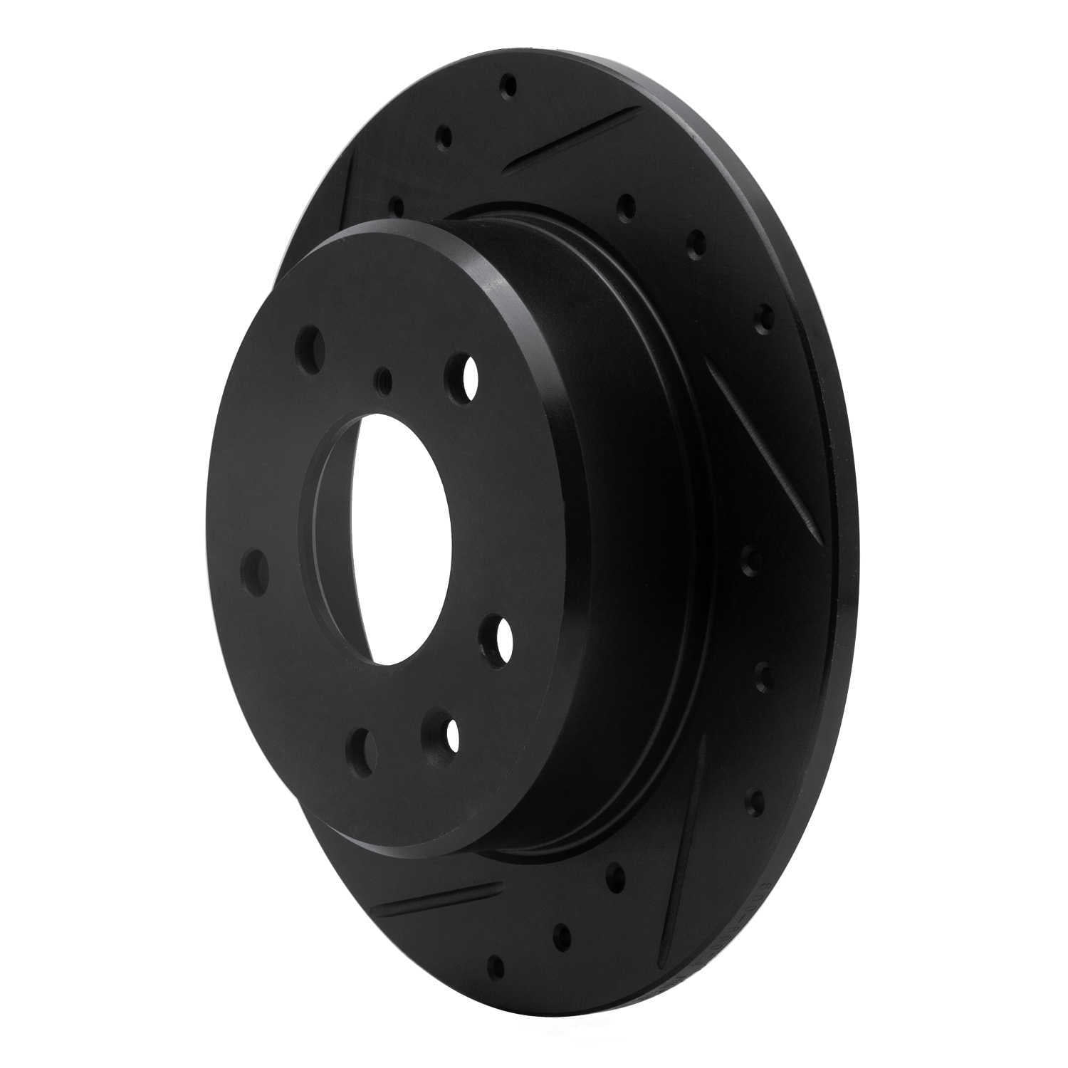 Dynamic Friction Company 633-80024L DFC Brake Rotor - Drilled And Slotted - Black