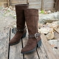 thumbnail image 5 of Fashion Suede Mid Calf Boots With Decorative Buckle For Women Comfortable Everyday Booties Ideal For Fall And Winter Wear, 5 of 7
