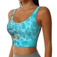 thumbnail image 2 of Pofeuu Coral And Seashell On The Beach Print Sports Bra for Women Sexy Vest Yoga Running Gym Fitness Crop Bras Tops-Large, 2 of 8