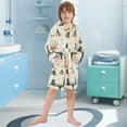 thumbnail image 5 of FORMRS Niños Bathrobe Unisex Hooded Robe Soft Plush Pajamas Sleepwear, Size 10-12T, Cats Reading Pattern, 5 of 7
