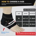 thumbnail image 2 of KkaFFe Ankle Support Brace Adjustable Compression Wrap for Men & Women, Black L for Sprain, Plantar Fasciitis, Sports & Daily Use, 2 of 10