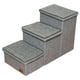 thumbnail image 2 of Escalera plegable de 3 peldaños para perros con almacenamiento, ideal para sofá, cama, coche o para gatos mayores. Gris, 2 of 9