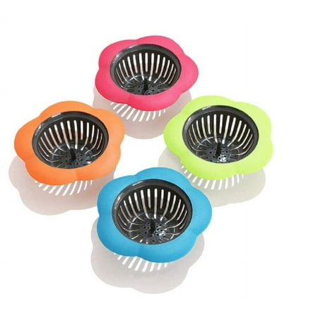 

4 Pcs Plastic Kitchen Sink Drain Strainer Filter Catching Food Particles 4.5