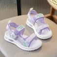 thumbnail image 2 of Zofedap Toddler Girl Sandals Summer Middle and Big Boys Outdoor Non-slip Soft-soled Beach Sandals Purple for 1.5, 2 of 5