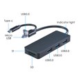 thumbnail image 2 of Hz-0010 USB 3.0 TYPE C MICRO HUB Card Reader HUB Splitter Multi Spliter Hub Combo HUB Multi-port Interface Extension Adapter Compatible for Computer Tablet Mobile Phone, 2 of 7