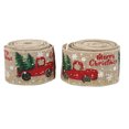 thumbnail image 1 of Wrapping Ribbon, Christmas Ribbons Strong Durable Retro Vivid  For Christmas Decoration Red,Hemp,Gray, 1 of 8