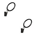 thumbnail image 1 of jesticaly 10 Pcs Rustproof Curtain Rings Home Decoration Shower Curtain Rings Clamps Drapery Clips Bath Curtain Rod Clips Window Accessoy Black 3.5mm*25mm 2Set, 1 of 6