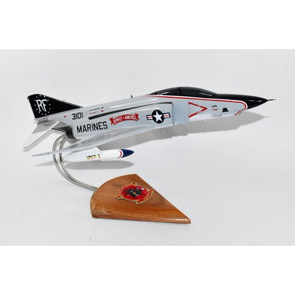 VMFP-3 Eyes of the Corps "Spirit of America" RF-4b Model, 1/42 (18") Scale, Mahogany, Marines