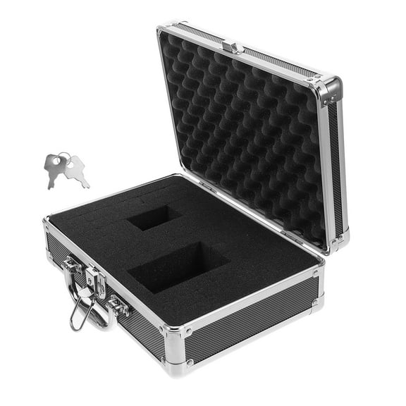 NICEXMAS Portable Aluminum Tool Box with Lock Key and Handle for Secure Tool Storage