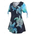 thumbnail image 2 of Camiseta Talla Extra Manga Campana Estampado Reno Rosegal  Camisetas tallas grandes, 2 of 5