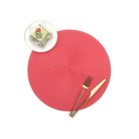 

AQRS Table Placemat Solid Color Heat Insulation Placemat Wear-resistant Dining Table Mat for Home Kitchen