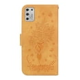 thumbnail image 6 of Allytech Case for Moto G Stylus 2021[Not for 5G], Embossed Flower Butterfly PU Leather Card Slots Kickstand Wrist Strap Flip Wallet Anti-Scratch Magnetic Snap Case for Motorola G Stylus 6.8", Yellow, 6 of 6