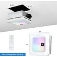 thumbnail image 2 of Bathroom Exhaust Fan with Bluetooth Speaker, 230 CFM 1.0 Sone Bathroom Exhaust Fan with Light, 3 Dynamic Light, 7 LED Color, 3 Color Temperatures, Nightlight, Music Sync, Remote, 2 of 9