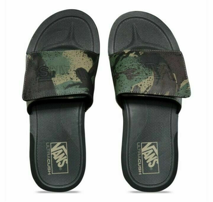 vans camo slides