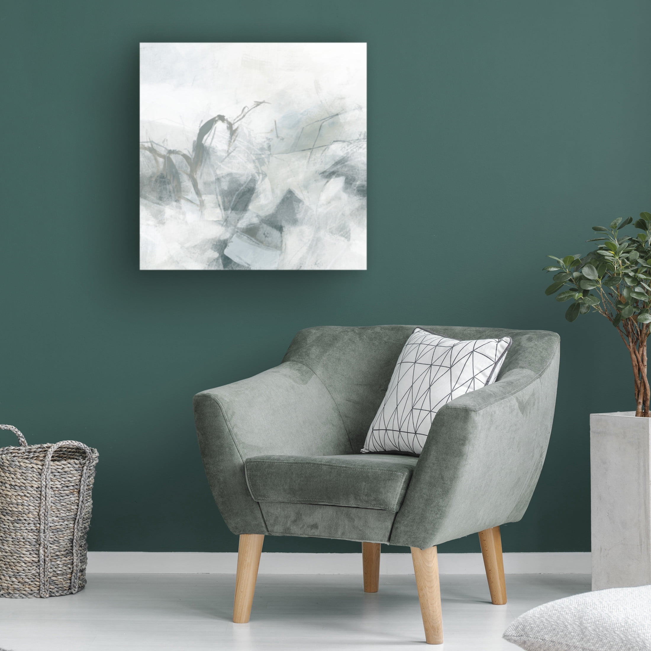 Canvas Wall Art - June Erica Vess 'Stone Mist I' Wall Art for Living Room, Bedroom, or Office Décor by Trademark Fine Art - 18 x 18 Inches