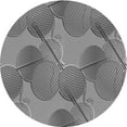 thumbnail image 1 of Ahgly Company Tapis Rond Lavable en Machine Intérieur Transitionnel Gris Carbone, 3 Pieds Rond, 1 of 7