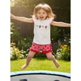 thumbnail image 4 of BemeyourBBs Toddler Baby Girls Summer Clothes 2 Piece Outfits Strawberry Embroidery Flying Sleeve T Shirt Tops and Plaid Shorts Set, 4 of 9
