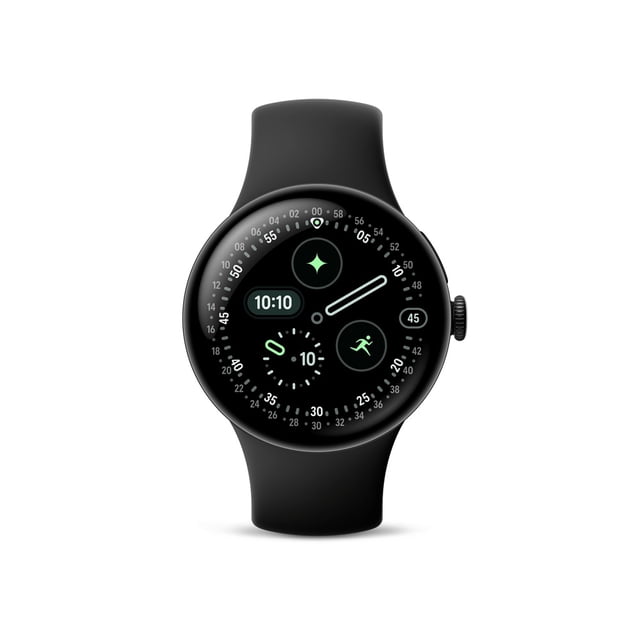 Google Pixel Watch 4 (WiFi), 41mm Matte Black Aluminum Case with Obsidian Active Band