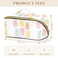 thumbnail image 4 of FORMRS Makeup Bag Travel Cosmetic Organizer for Women Fold Flat Zipper Pouch with Handle, Cute Gummy Bears Pattern, 4 of 8